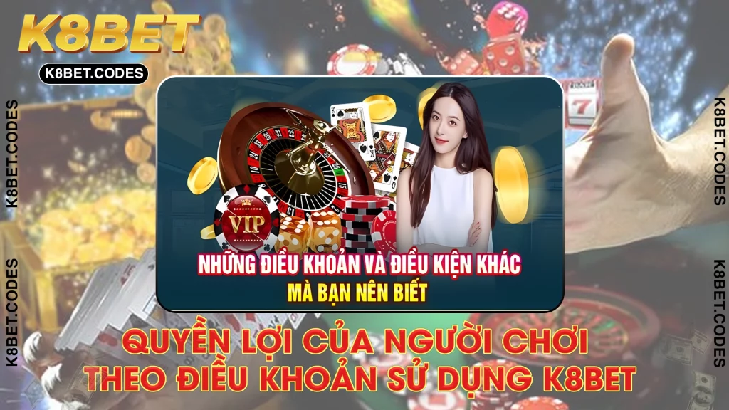 Quyền lợi của người chơi theo điều khoản sử dụng k8bet