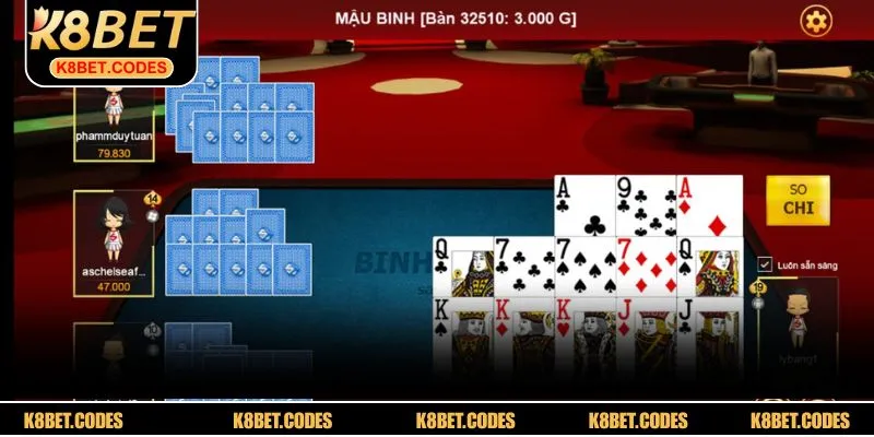 Một vài mẹo cược poker mậu binh hiệu quả từ K8BET 